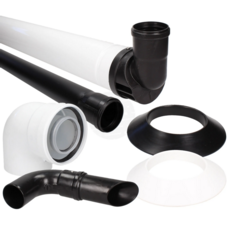 Baxi Multifit 60mm Black Plumet Kit w/ Flue