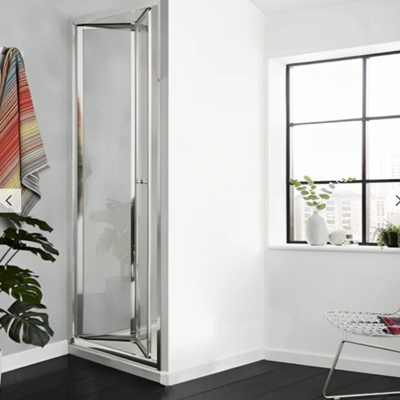 Kartell Kv6 Bi-Fold Shower Door 800Mm Wide - 4Mm Glass