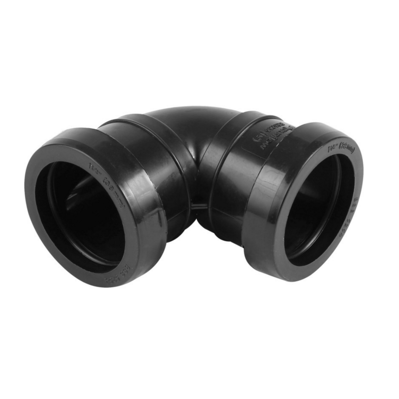 Pushfit Waste 40Mm 90Deg Knuckle - Black