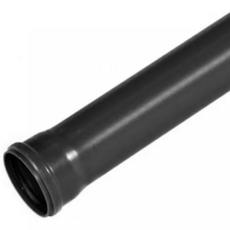 Overground Solvent Weld Plain Ended Pipe 110mm x 3m Black