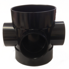 Solvent Weld Three Way Boss Pipe 110Mm - Black