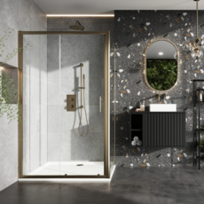 Scudo S6 Brushed Brass Side Panel - 900mm