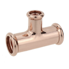 Press Fit Water Reducing Tee -  22 X 22 X 15Mm