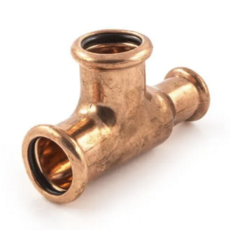 Press Water Tee End Reduced - 22Mm X 15Mm X 22Mm