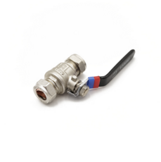 Lever Ball Valve Black Handle - 22Mm