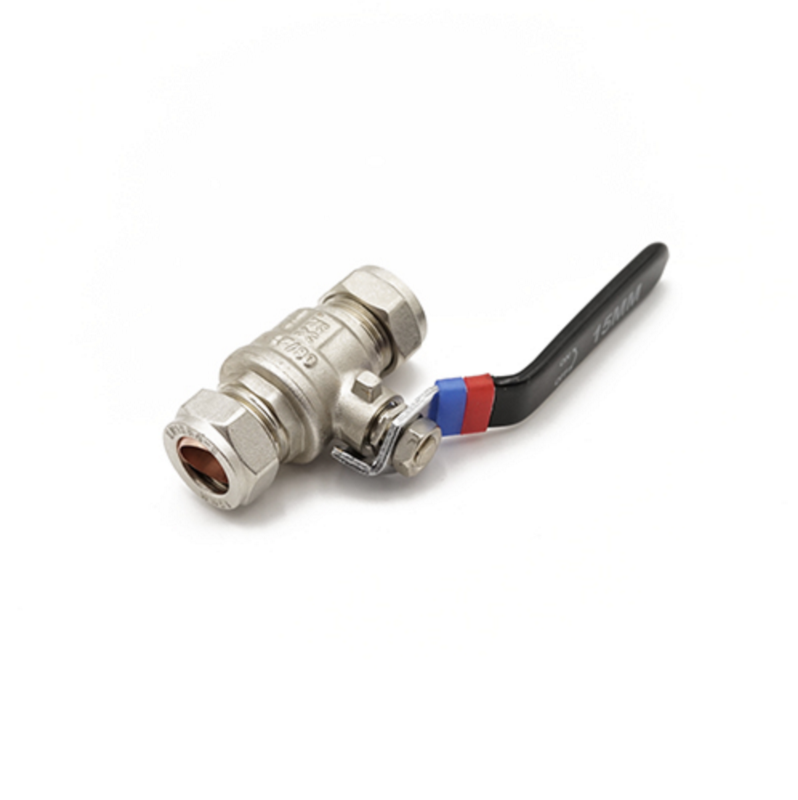 Lever Ball Valve Black Handle - 22Mm