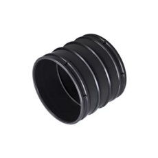 Overground Solvent Weld Double Socket Coupler Black