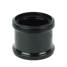 Push Fit Double Socket Coupler 110Mm - Black