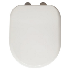 D-Shape Soft Close Toilet Seat - White
