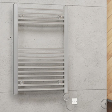 Chrome Electric Towel Rail 800mm x 500mm 300wThermostatic