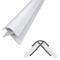 10mm ABS Trim External Winged Corner - White
