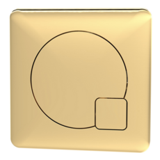 Ceramics Square Dual Flush Brushed Brass Push Button