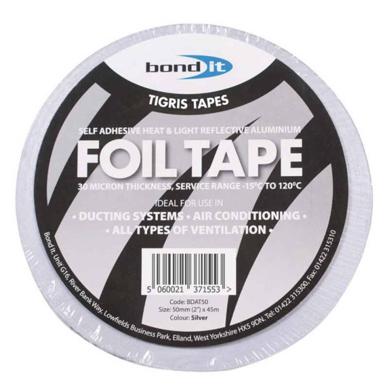 Bond It Aluminium Foil Tape - 50Mm X 45M Roll