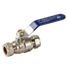 Lever Ball Valve Blue Handle - 15mm