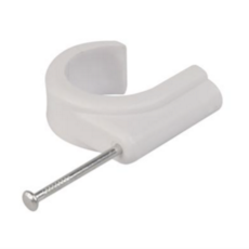 Nail In Clip White - 15Mm