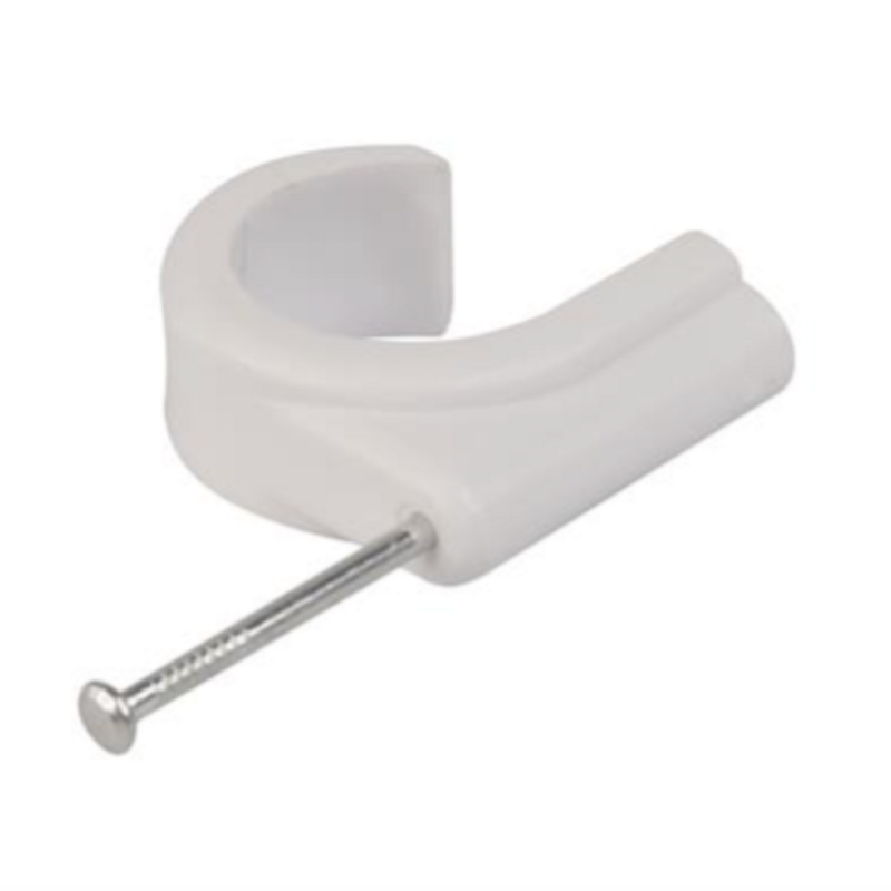 Nail In Clip White - 22Mm