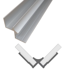 10mm ABS Trim Internal Winged Corner - White