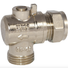 15Mm X 1/2" Angled Flat Faced Isolating Valve
