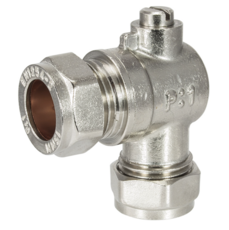 15mm Angled Chrome Isolating Valve