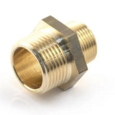 Brass Hexagon Nipple M X M - 3/8"