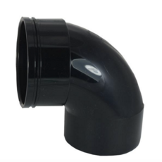 Overground Solvent Weld Single Socket Tight Bend 90deg Black