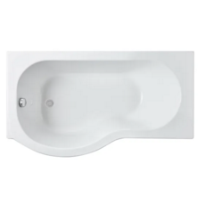 Nuie 1500mm x 850mm Left Hand P-Shaped Shower Bath With Legs Nuie 1500mm x 850mm Left Hand P-Shaped Shower Bath With Legs