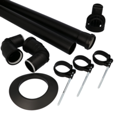 Vaillant Black 0.7M Horizontal Flue - Plume Management Kit