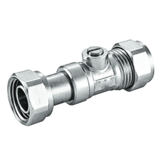 15mm x 1/2" Chrome Straight Service Valve