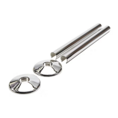 Talon Snappit Chrome Radiator Pipe Covers and Collars 200mm