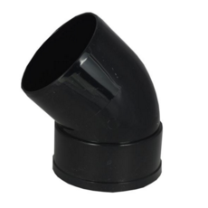 Overground Solvent Weld Single Socket Bend 135deg Black