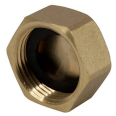 3/4" Brass Blanking Cap & Washer