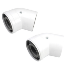 Worcester 100mm 45Deg Flue Bend (Pair) 7716191085